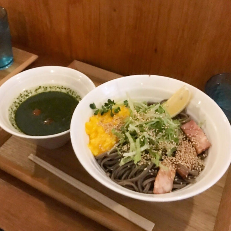 バジルそば  (温)(そばうさ )