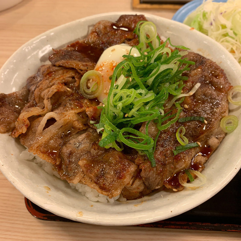 お肉どっさり新作焼き牛めし(大盛)(松屋 国立店 )