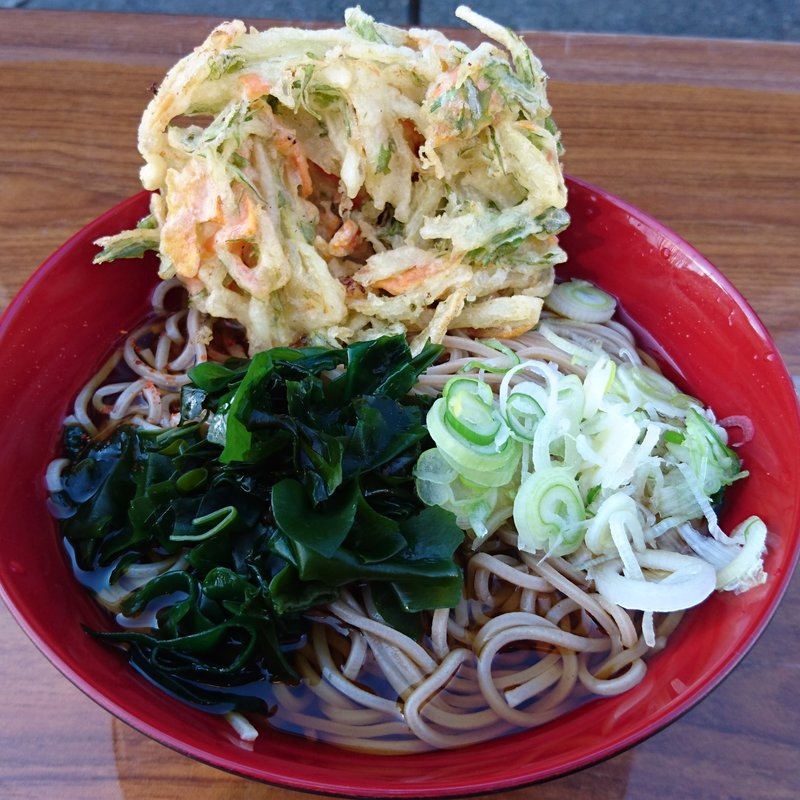 天ぷらそば大盛り(道の駅 ぐりーんふらわー牧場・大胡 )