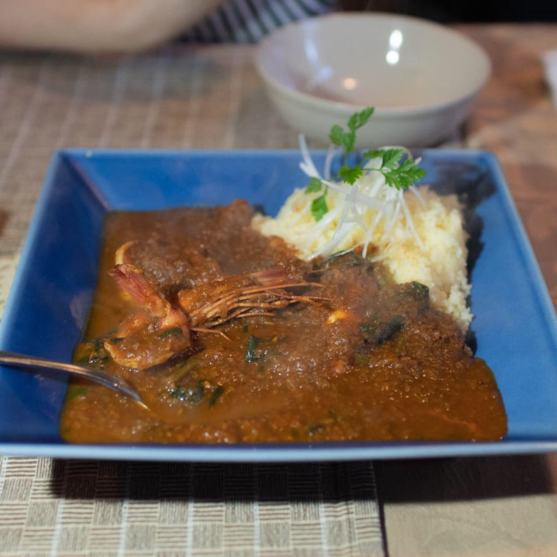 エビとホウレン草のクスクス(ビストロゼブラ)