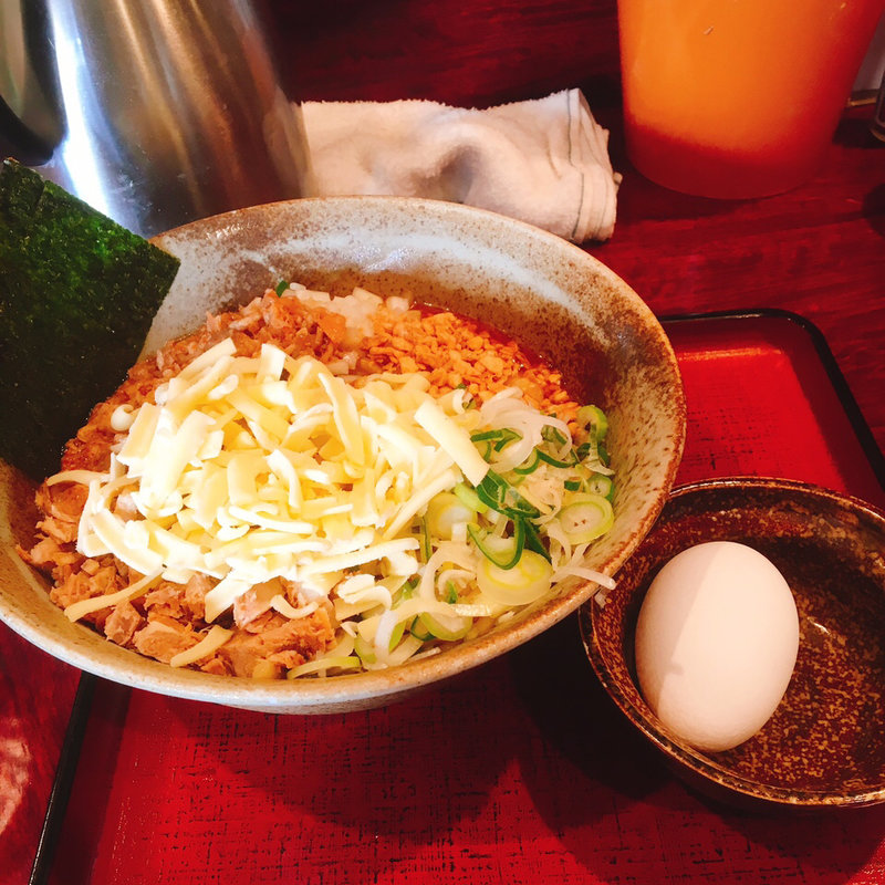 カレーまぜそば チーズトッピング(食処 渓)