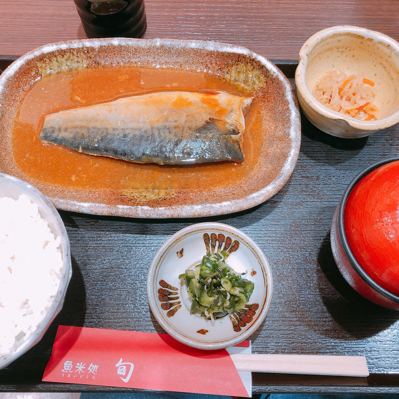 さばの味噌煮定食(ANA FESTA 魚米処 旬)