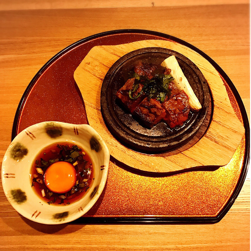 黒毛和牛フィレ炭火焼き すき焼きだれ(肉割烹 幹)