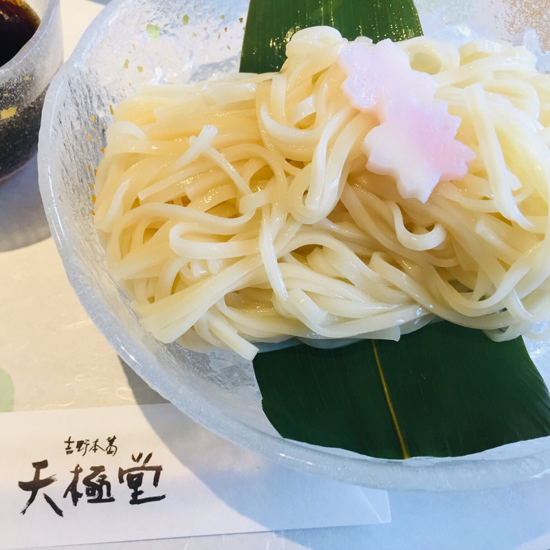 冷やし葛うどんセット(吉野本葛 天極堂 奈良本店)