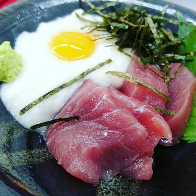 山かけまぐろ(串カツ×お好み焼き 串かつ ふじやま 新世界ジャンジャン横丁店)