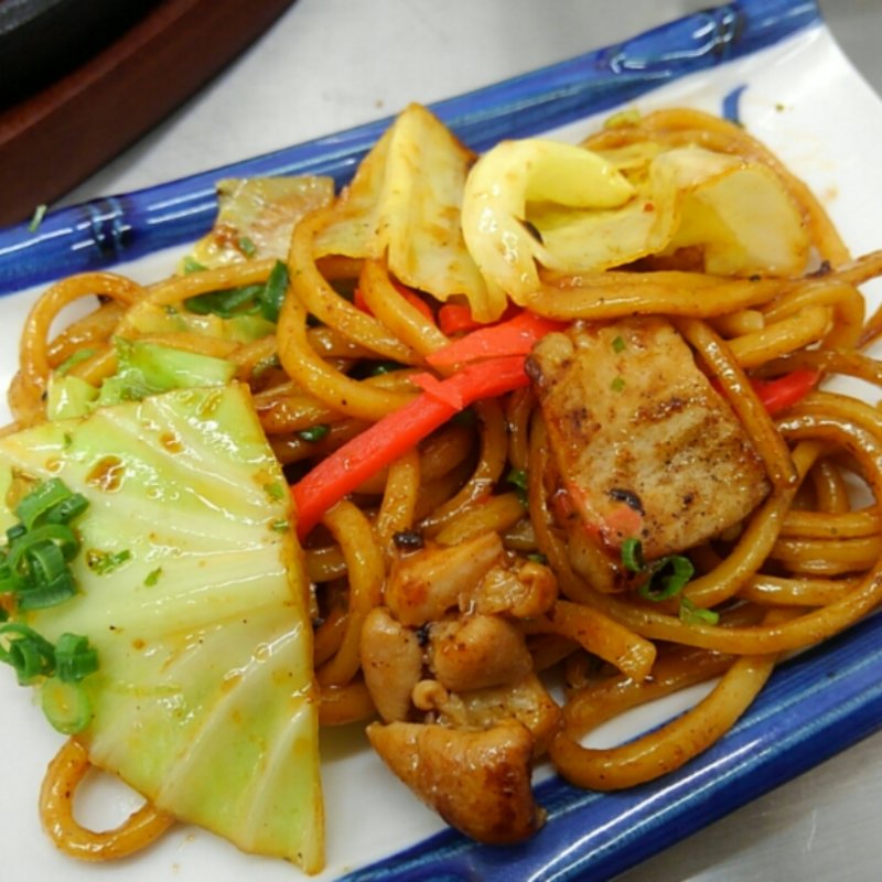 新世界ホルモン焼きそば(串カツ×お好み焼き 串かつ ふじやま 新世界ジャンジャン横丁店)