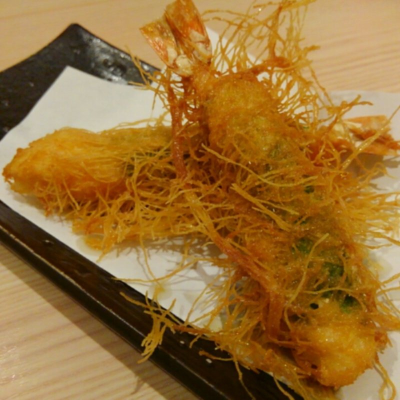 エビと大葉のパリパリ揚げ(元祖草鍋屋 和楽)