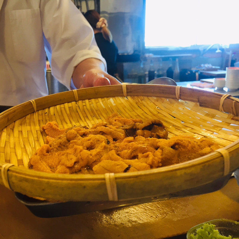 水揚げしたばかりの雲丹(ゆう心)