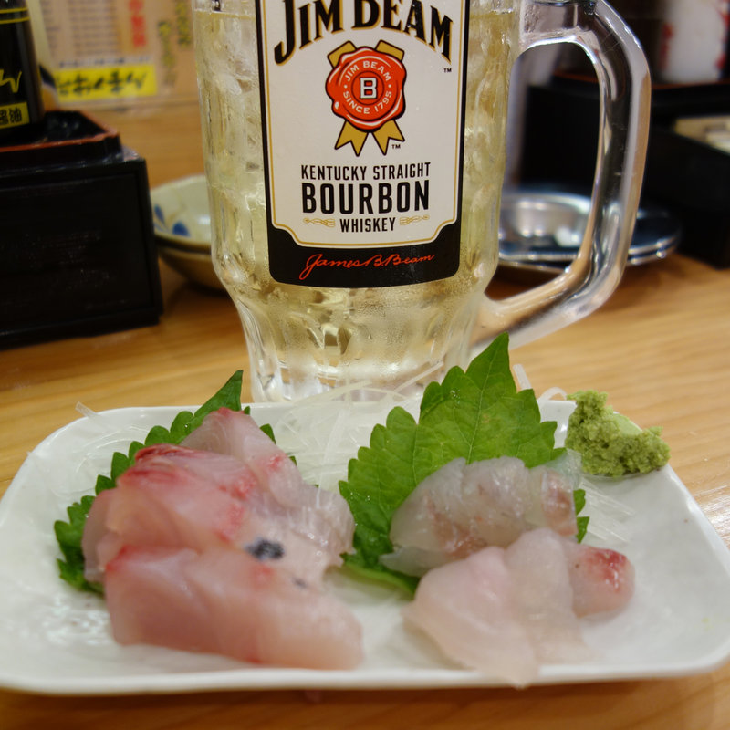 カンパチの刺身(海鮮屋台おくまん 姪浜店)