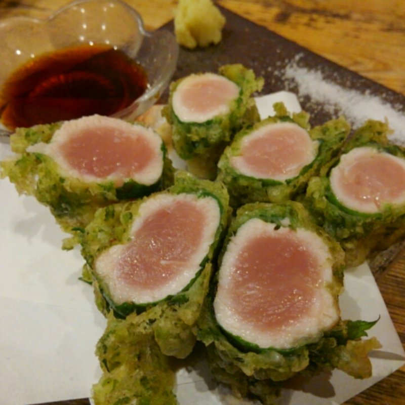 鳥ササミの磯辺揚げ(うまとら 天満本店)
