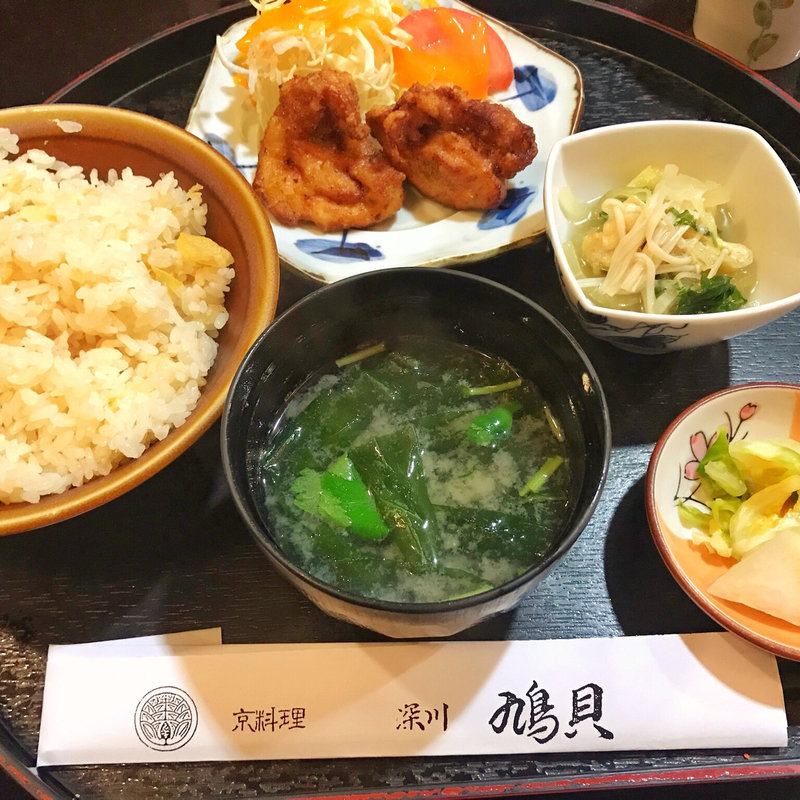 炊き込みご飯定食(深川 鳩貝)