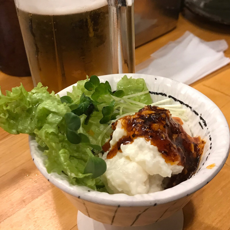 ラー油ポテサラ(串かつ 寅卯 ekie広島店)