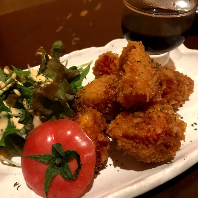 あつあつトマトフリット バルサミコソースがけ(あつもの屋)