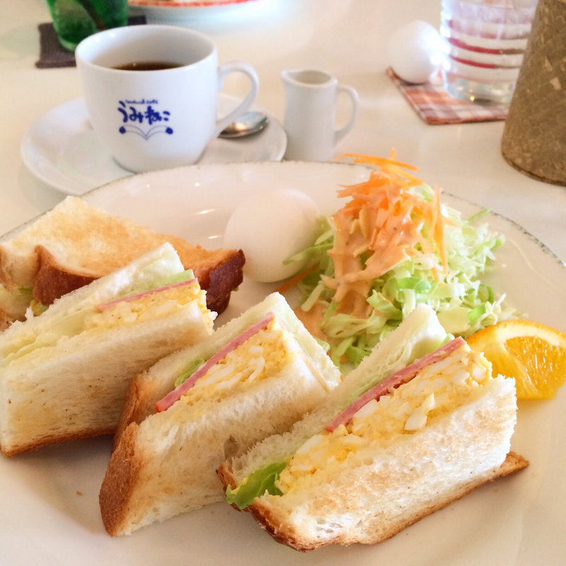 ゆでたまごとハムのサンド(ミックスサンド)(うみねこ )