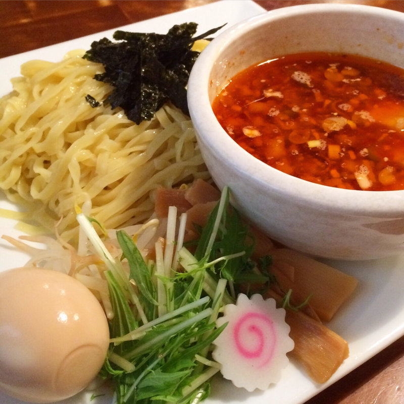 味玉つけ麺(辛)(麺屋 卓朗商店 （めんや たくろうしょうてん）)