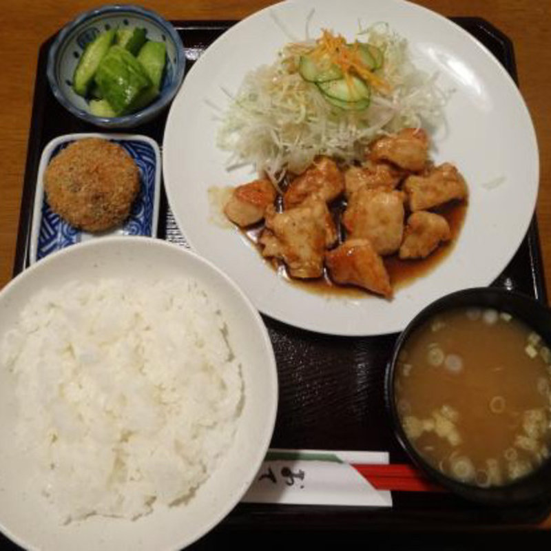ガーリックチキン焼定食 (ドリンク付き)(ふるーる )