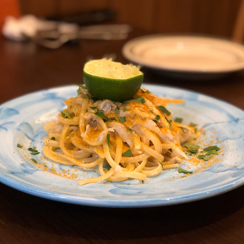 シラウオとライムのパスタ(LA PORCHETTERIA)