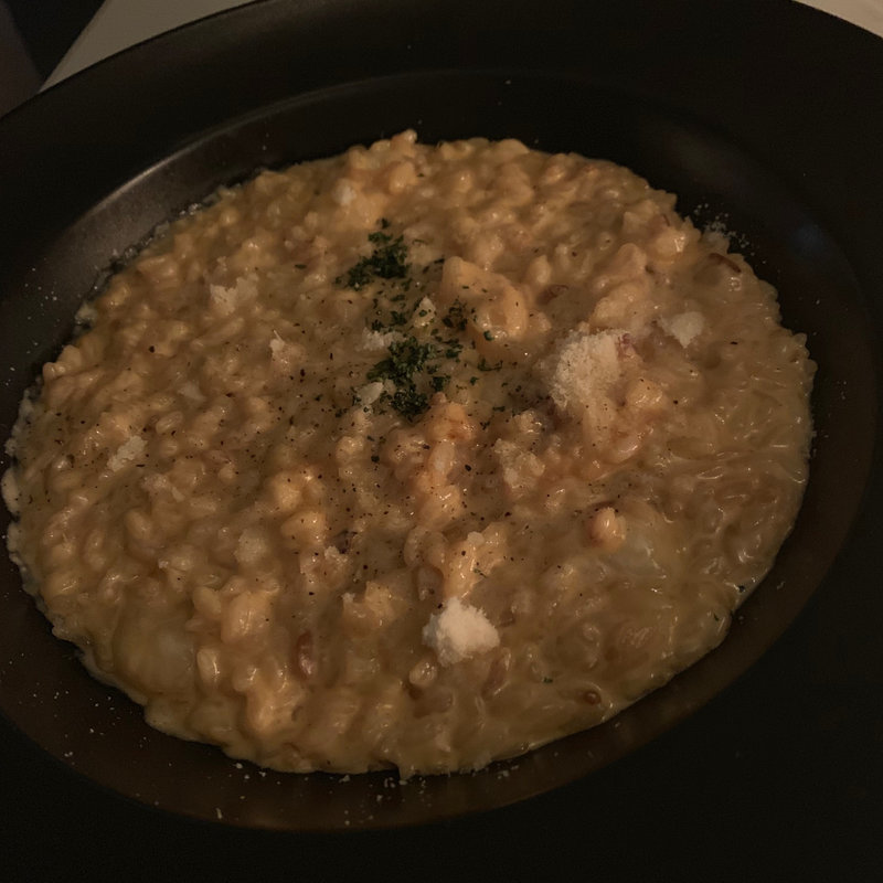 オマール海老エキスたっぷりのリゾット(マーサーカフェダンロ)