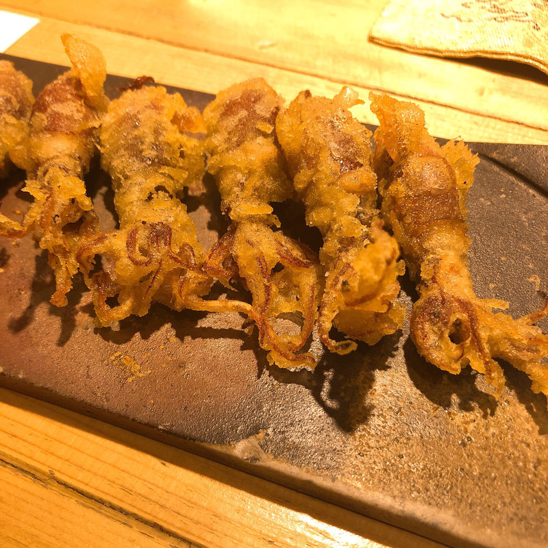ホタルイカの天ぷら(楽食ふじた)