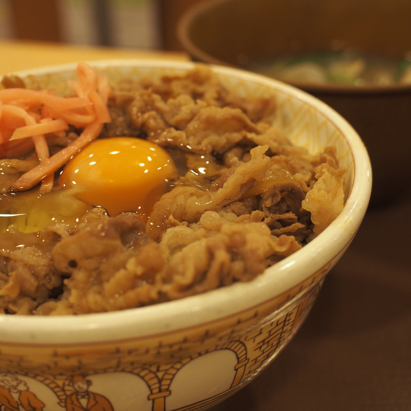 牛丼(大)あさり汁たまごセット(すき家 豊中浜店 )