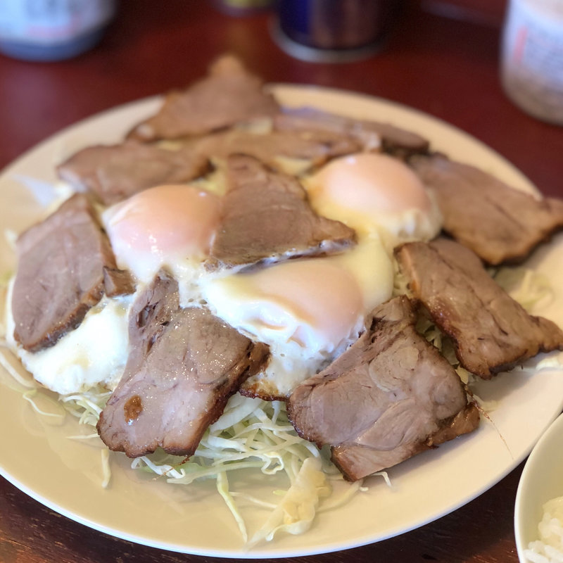 チャーシュウエッグ10枚入定食(秋山食堂 )