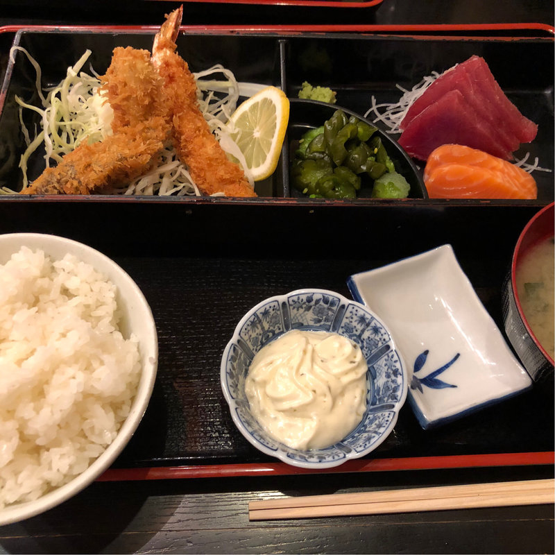 フライ定食（ミックス）(食事処 富水)