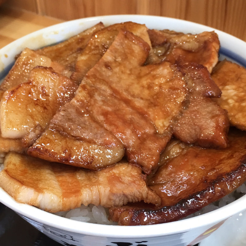 ぶた丼(ロース・バラ盛合せ)(豚丼のとん田)