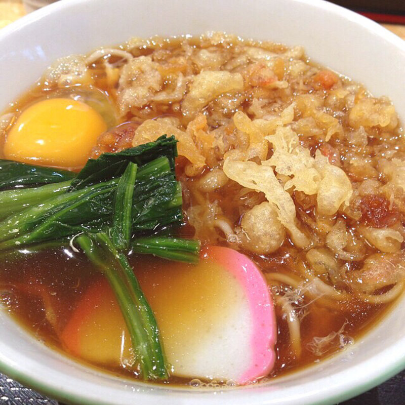 たぬきそば 生玉子入り(小諸そば 西五反田店)