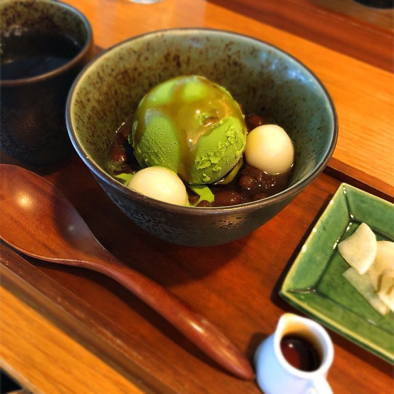 宇治抹茶あいすと白玉あずき(sec cafe 02 （セクカフェ ゼロニ）)