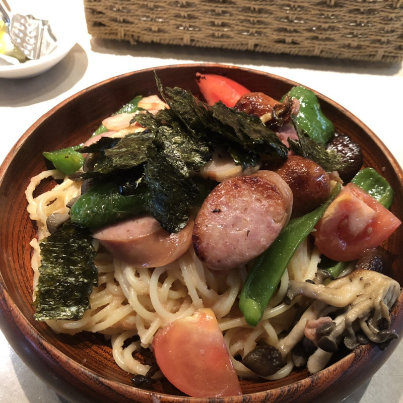 たらこパスタ 若者のアイドルトッピング(壁の穴 渋谷本店)