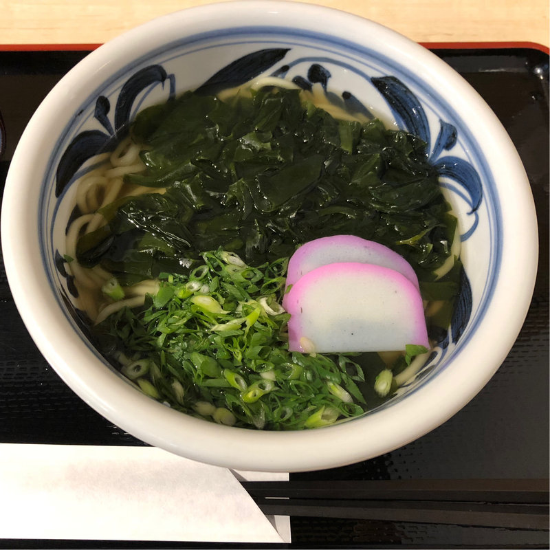 わかめうどん(豊前裏打会 萬田うどん)