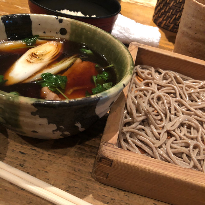 鴨汁そば切り(板蕎麦 香り家 恵比寿店)