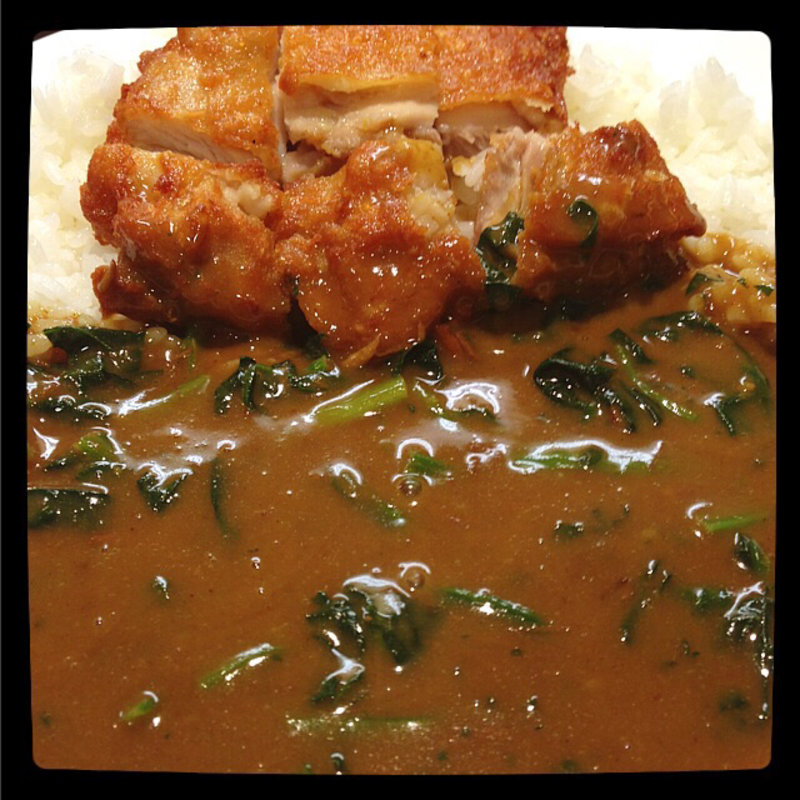 カリカリチキンほうれん草カレー(CoCo壱番屋 五反田山手通店 （ココイチバンヤ）)