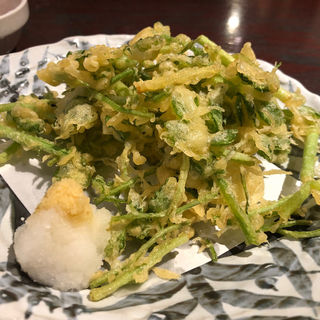 せりの天ぷら(三代目網元 魚鮮水産 つつじヶ丘店)