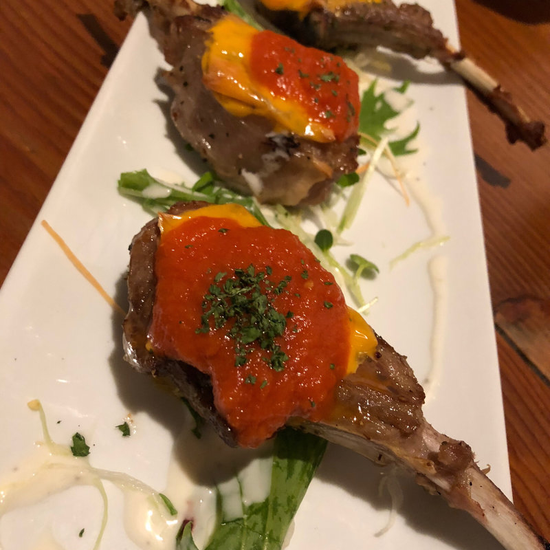 沖縄アグー豚のロース炭火焼(個室 水炊き善哉（ぜんざい）)