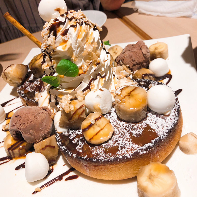 マシュマロバナナのパンケーキ(IROHA'sカフェ(イロハズ))