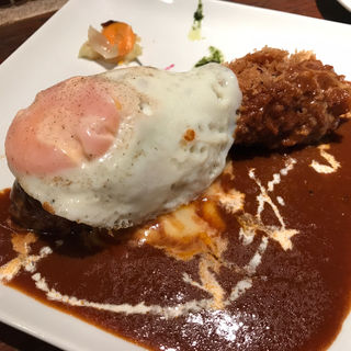 デラックスハンバーグセット(キッチン ハセガワ （Kitchen Hasegawa）)