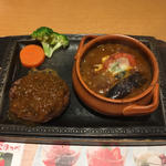 ハンバーグと焼き野菜カレー(炭焼きレストランさわやか 新静岡セノバ店 )