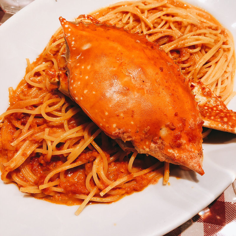 渡り蟹のスパゲッティ