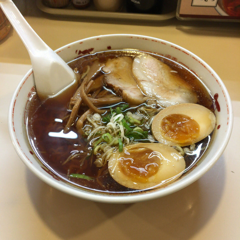 昔風ラーメン（醤油・塩）(釧路ラーメン 河むら 釧路本店)