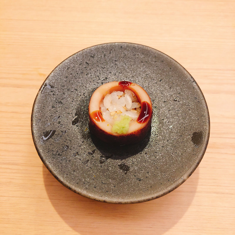 子ヤリイカの印籠詰め(匠鮨おわな)