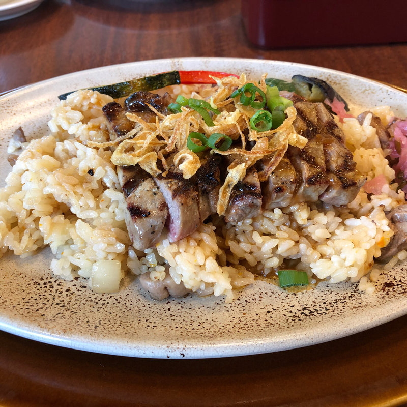 アンガスサーロインステーキピラフ～ガーリック風味～ ドミグラスバターソース(ロイヤルホスト所沢店)