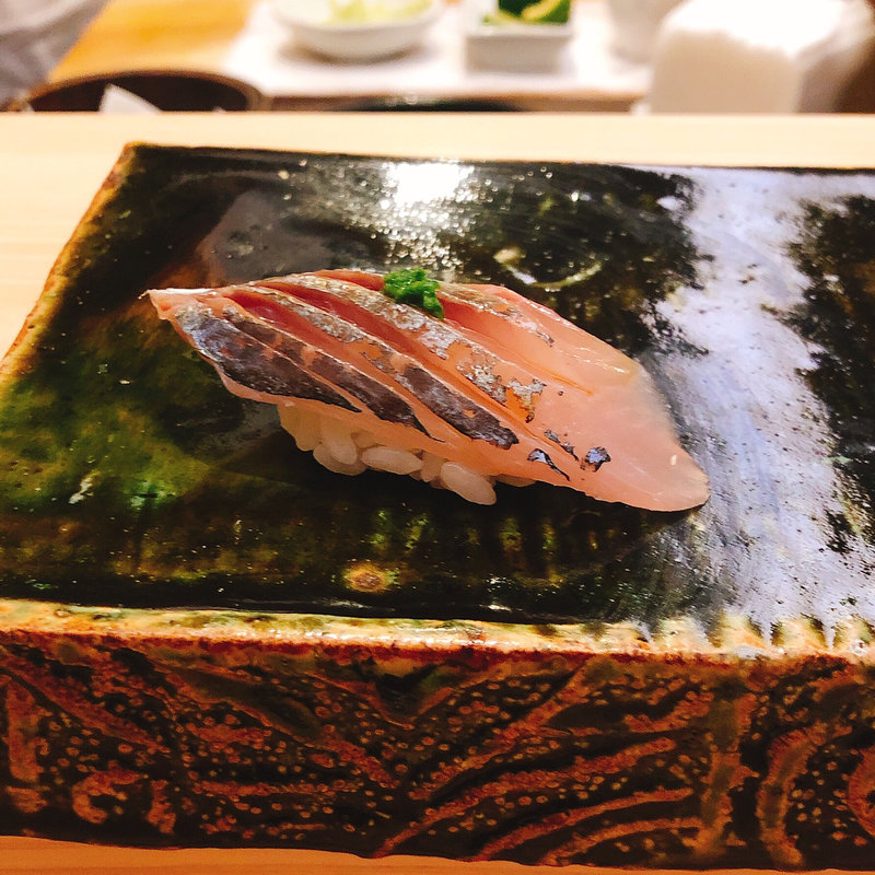 鯵の握り(匠鮨おわな)