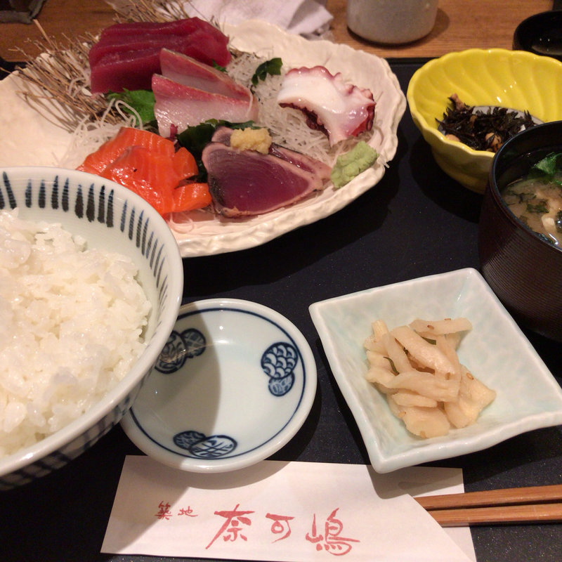 お刺身膳(築地 奈可嶋 東京駅黒塀横丁店 )