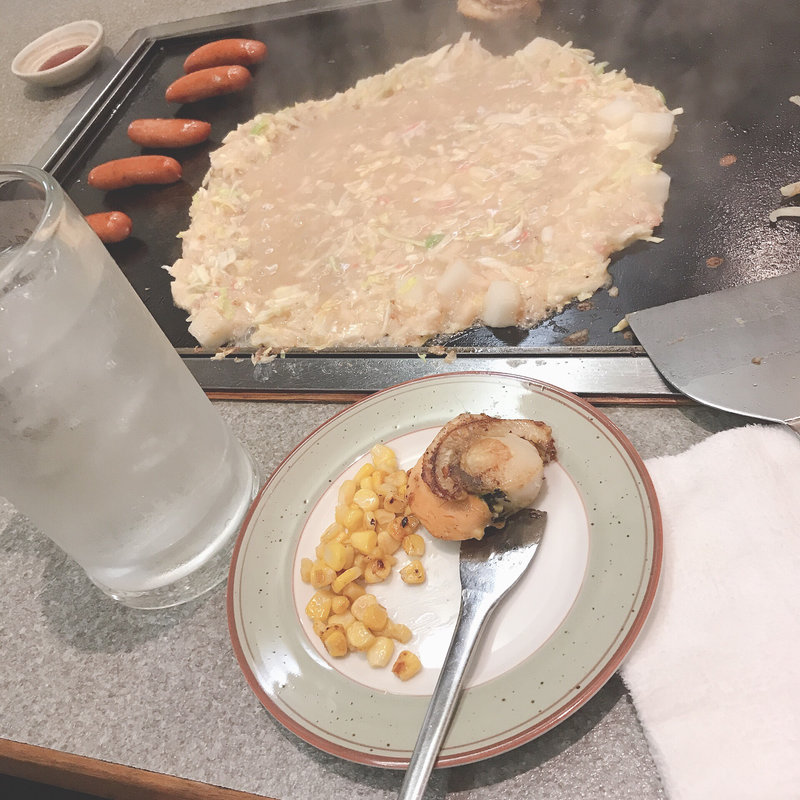 明太ミックスもんじゃ(お好み焼 桃太郎)