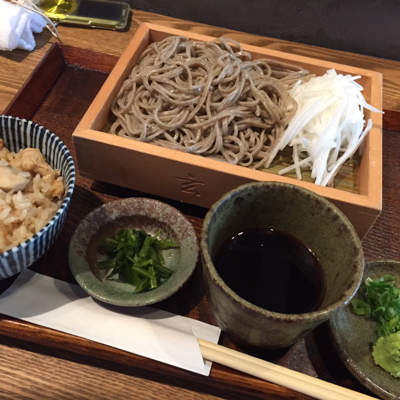 長芋そうめん　二色蕎麦セット(蕎麦居酒屋 玄盛 大阪北新地本店)