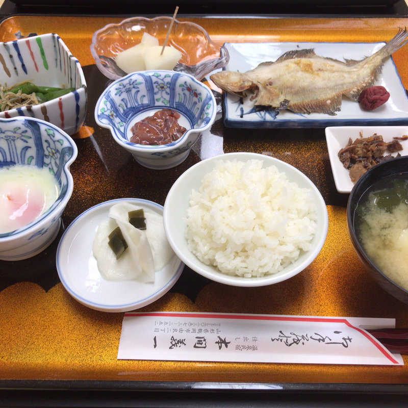 朝食(温泉民宿 本間義一)