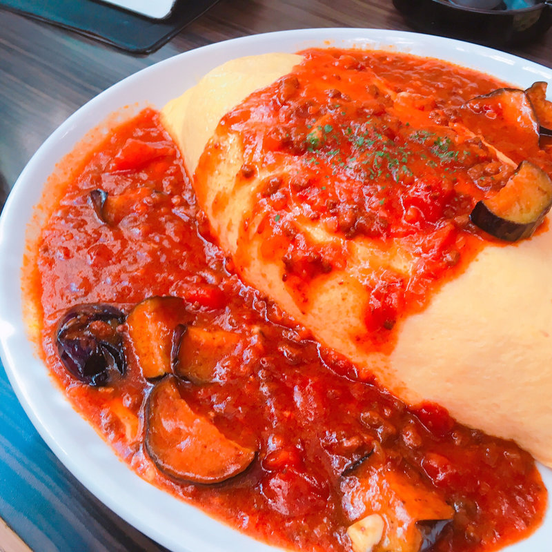 ナスとトマトのオムライス(ベビーフェイスプラネッツ 宇都宮店 )