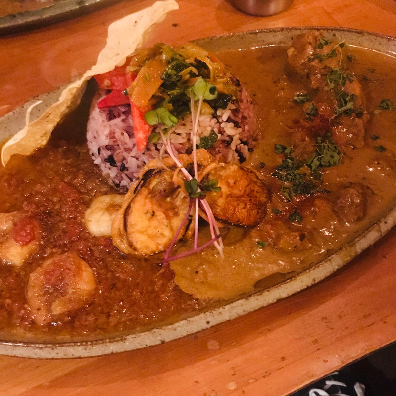 あいがけカレー(cafe ミカンバコ)