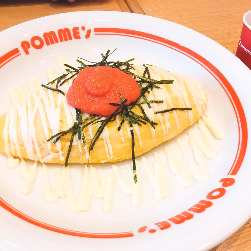 明太子マヨネーズオムライス(ポムの樹 宇都宮インターパークビレッジ店)